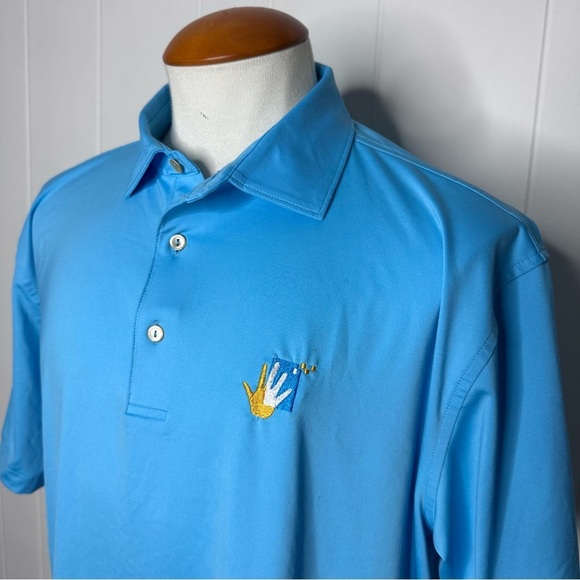 Peter Millar Summer Comfort Blue Polo Shirt - Picture 4 of 9